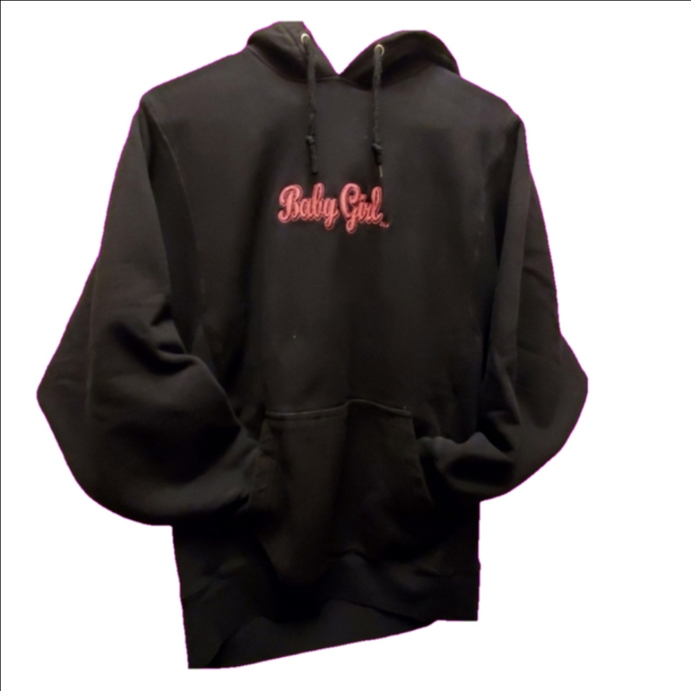Juniors girls size XS hoodie with  pink embroidered  Baby Girl  on the front